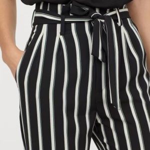 H&M pinstriped paper bag pants
